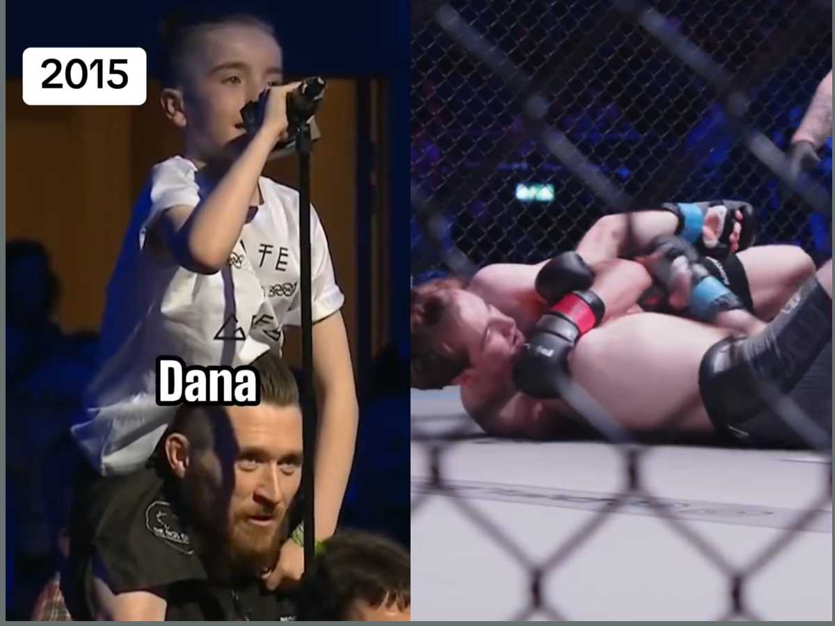 WATCH: Kid from VIRAL Conor McGregor press conference grows up to pull off insane submission win