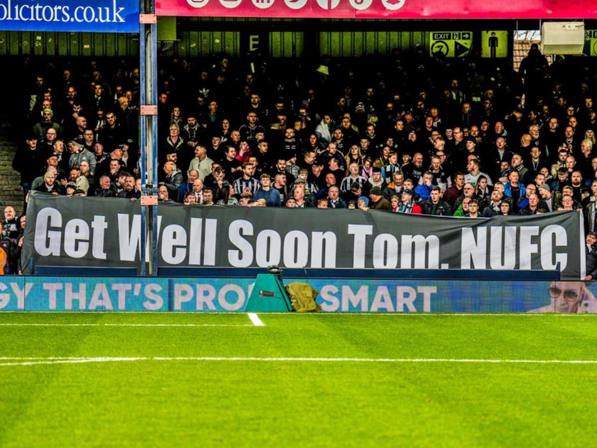 Newcastle United's Fans' Banner for Tom Lockyer 