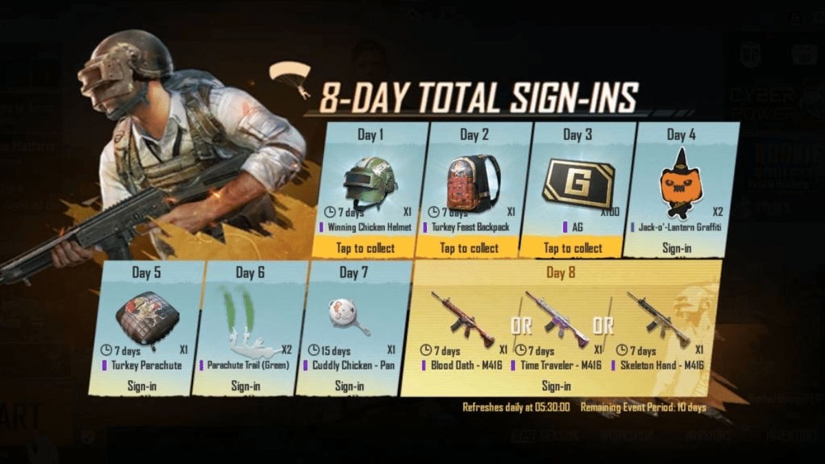 PUBG Daily Log-in Reward