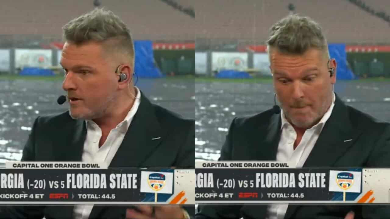 WATCH: Pat McAfee narrowly avoids dropping F-bomb while discussing Orange Bowl clash