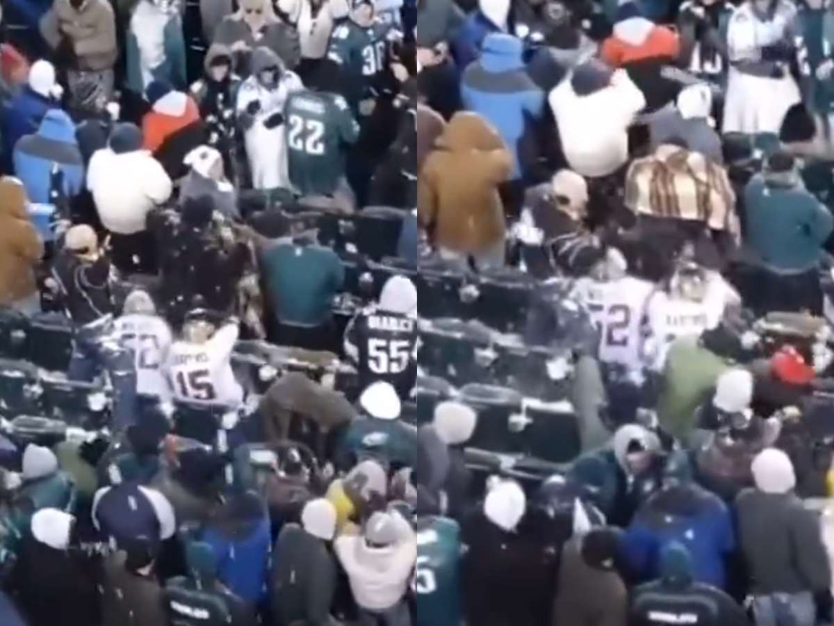 WATCH: “Worst fan base in the NFL!” – Eagles fans attacks visiting 49ers fans with snowballs during the Philadelphia-San Francisco game, Twitter reacts