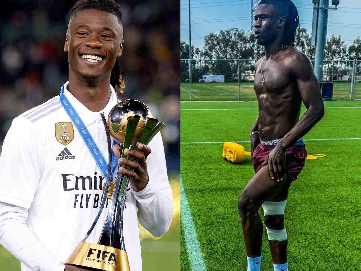 “Reminds me of young Cristiano” – Fans worldwide PRAISE Eduardo Camavinga’s Christmas ‘recovery training’ in the USA