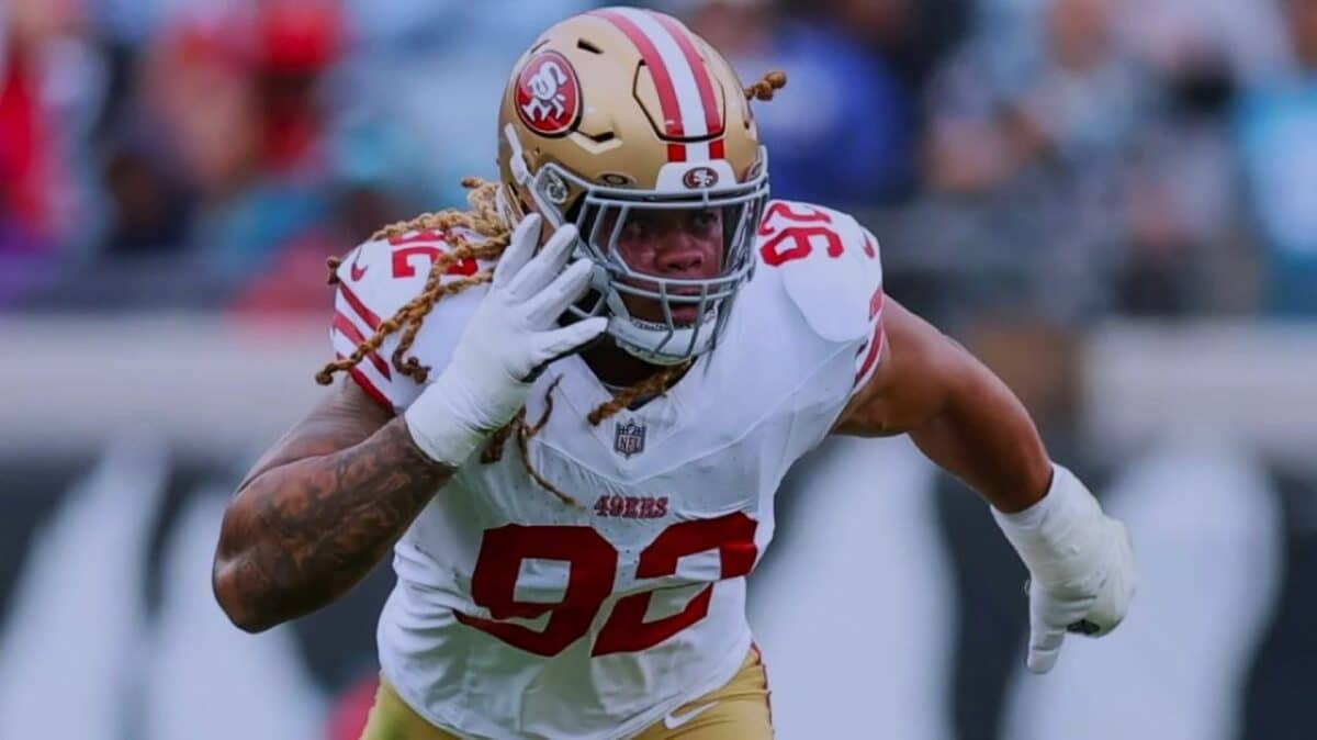 WATCH: Unknown woman smacks and pulls Chase Young’s arms while he has a moment with his family after 49ers’ win over the Eagles
