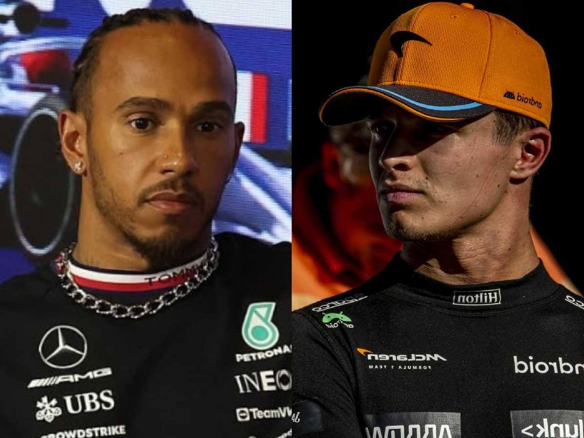 Lewis Hamilton [L] Lando Norris [R