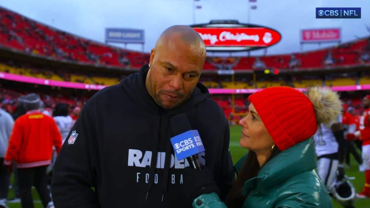 WATCH: ‘Emotional’ Antonio Pierce tears up after Raiders’ ‘ground-breaking’ win over the Chiefs in Kansas City