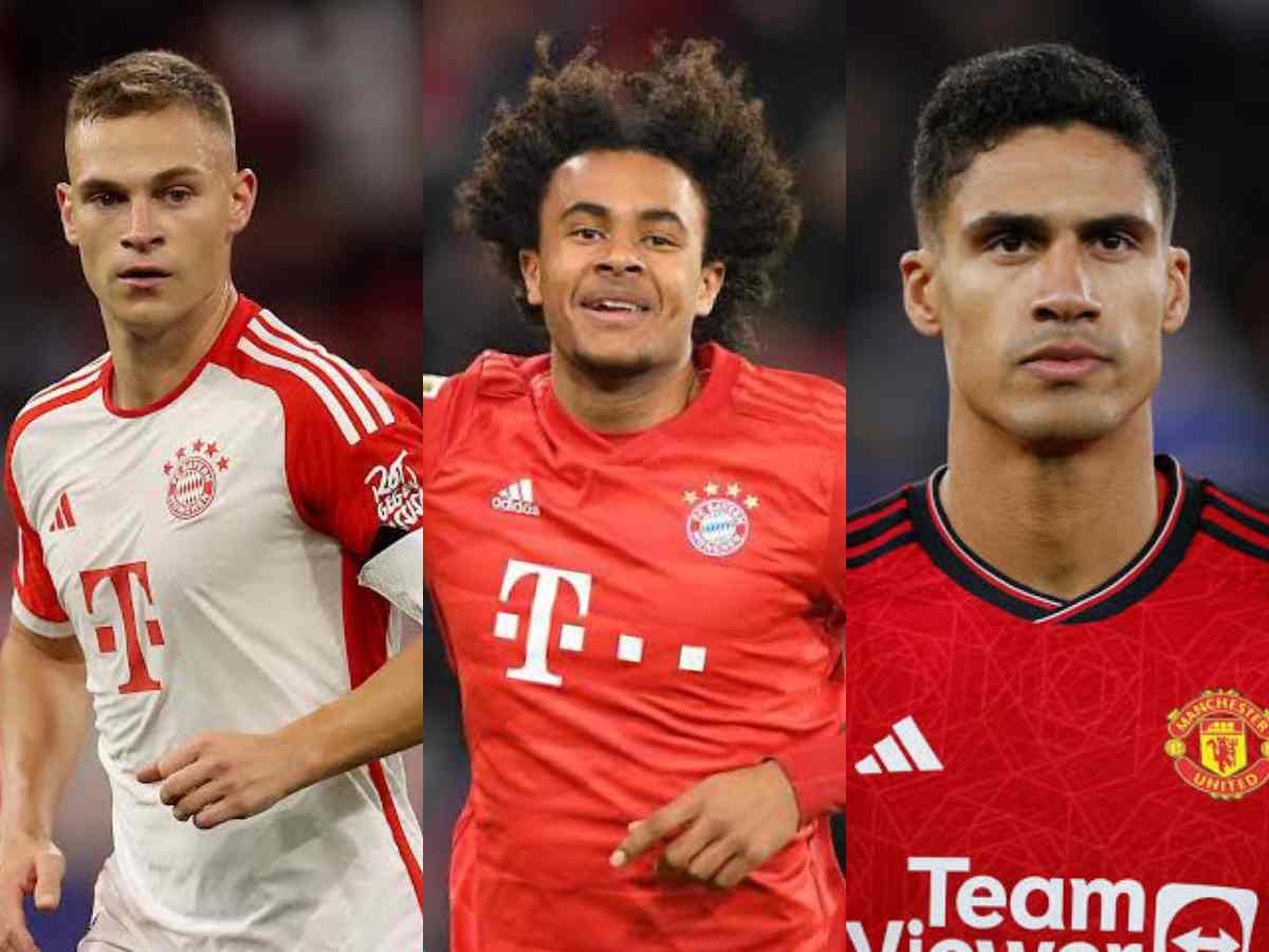 Raphael Varane, Joshua Kimmich and Joshua Zirkzee