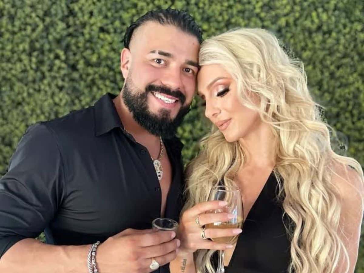 Andrade El Idolo and Charlotte Flair