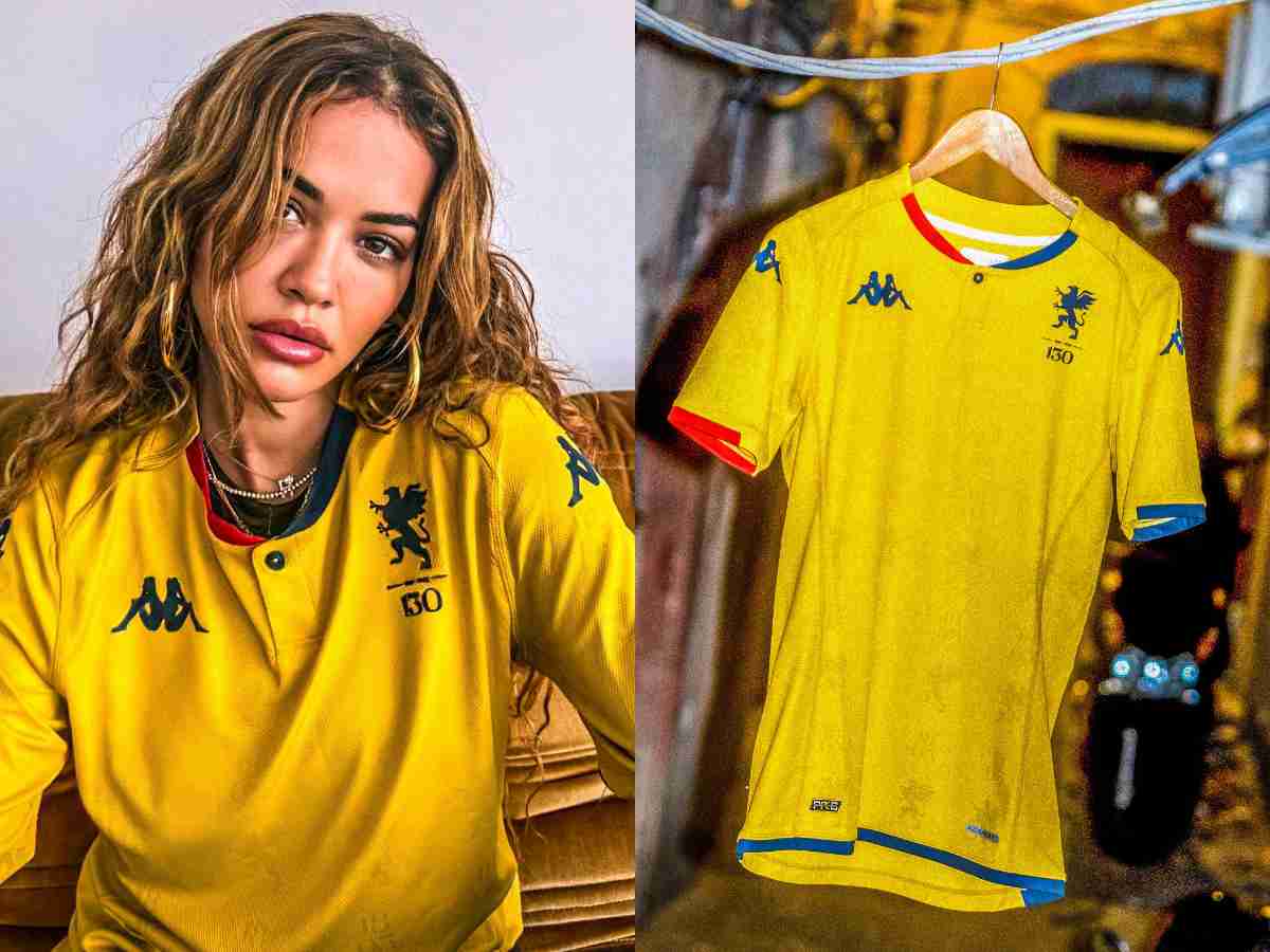 Genoa FC partner up with pop sensation Rita Ora to release STUNNING golden anniversary kit