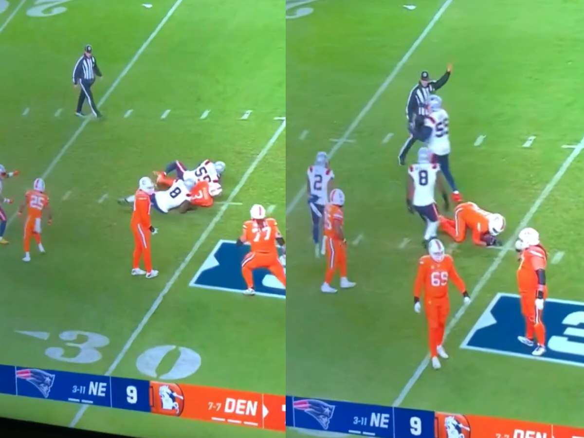 WATCH: “He is done in Denver” – Broncos’ offensive linesmen giving up on Russell Wilson after he got sacked instigates mixed reactions on social media