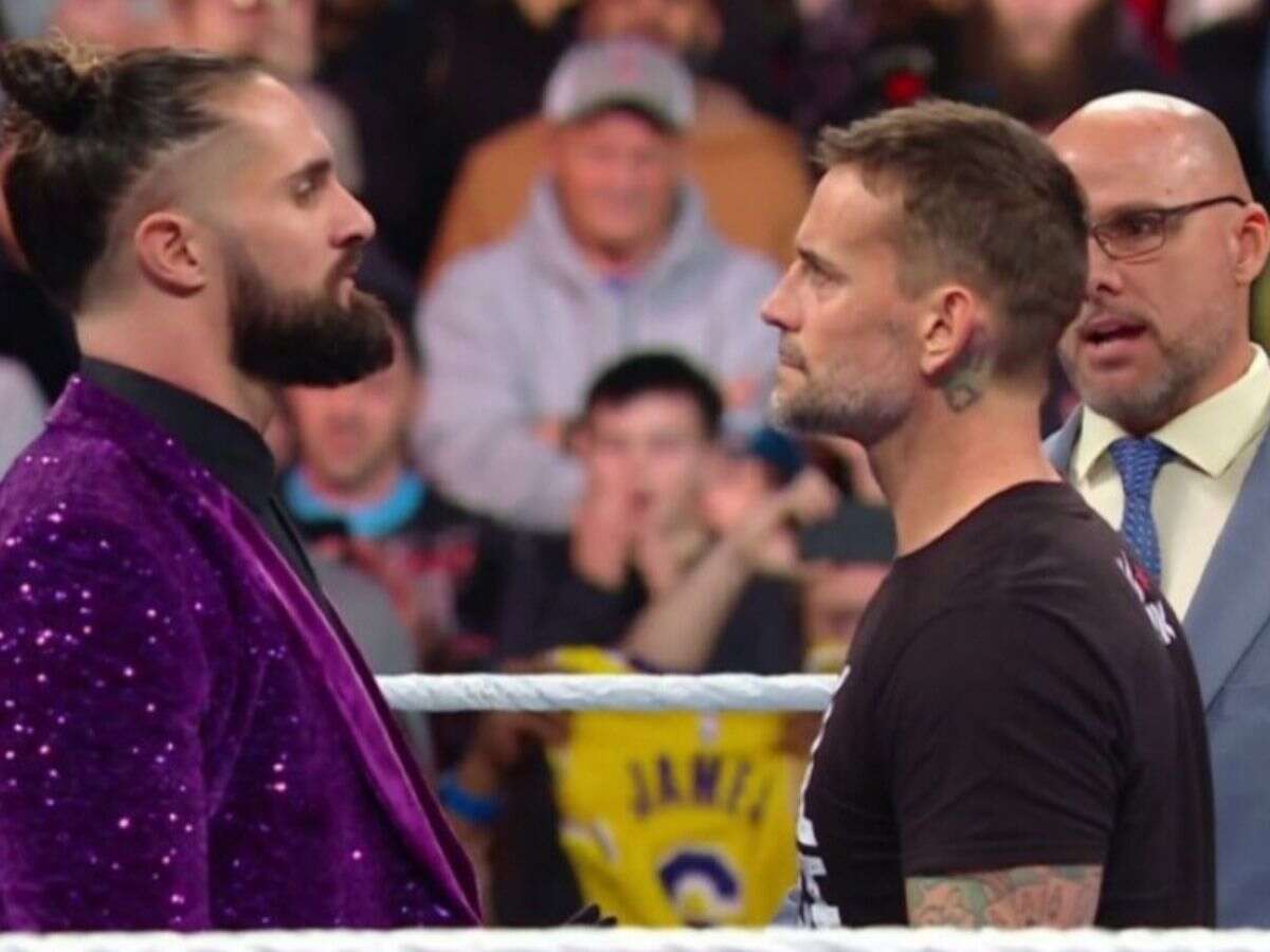 Seth Rollins and CM Punk face-to-face on Raw