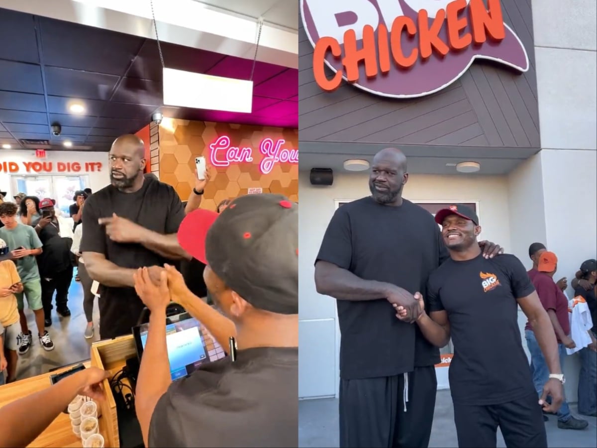 WATCH: When Shaquille O’Neal HILARIOUSLY trolled UFC welterweight champion Kamaru Usman at fast food restaurant