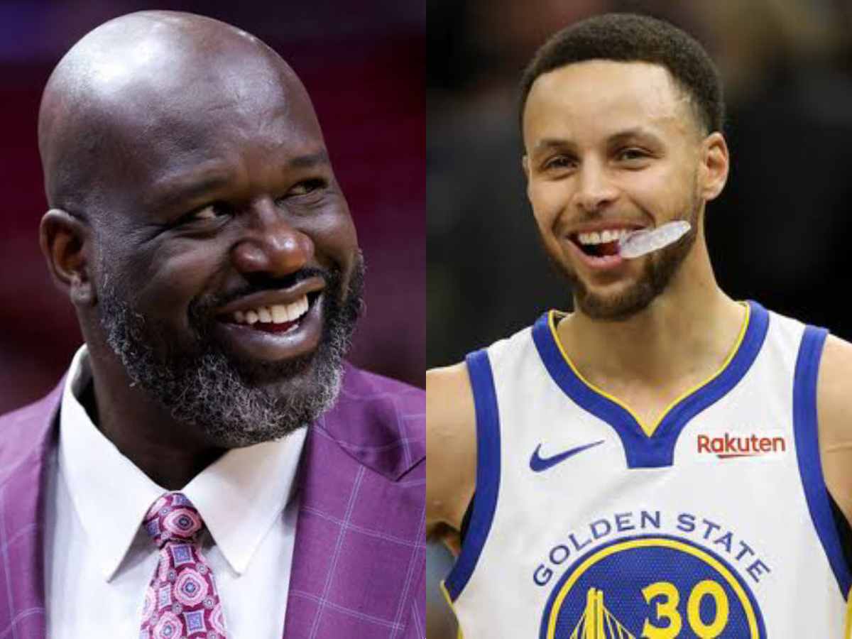 Shaquille O’Neal and Stephen Curry