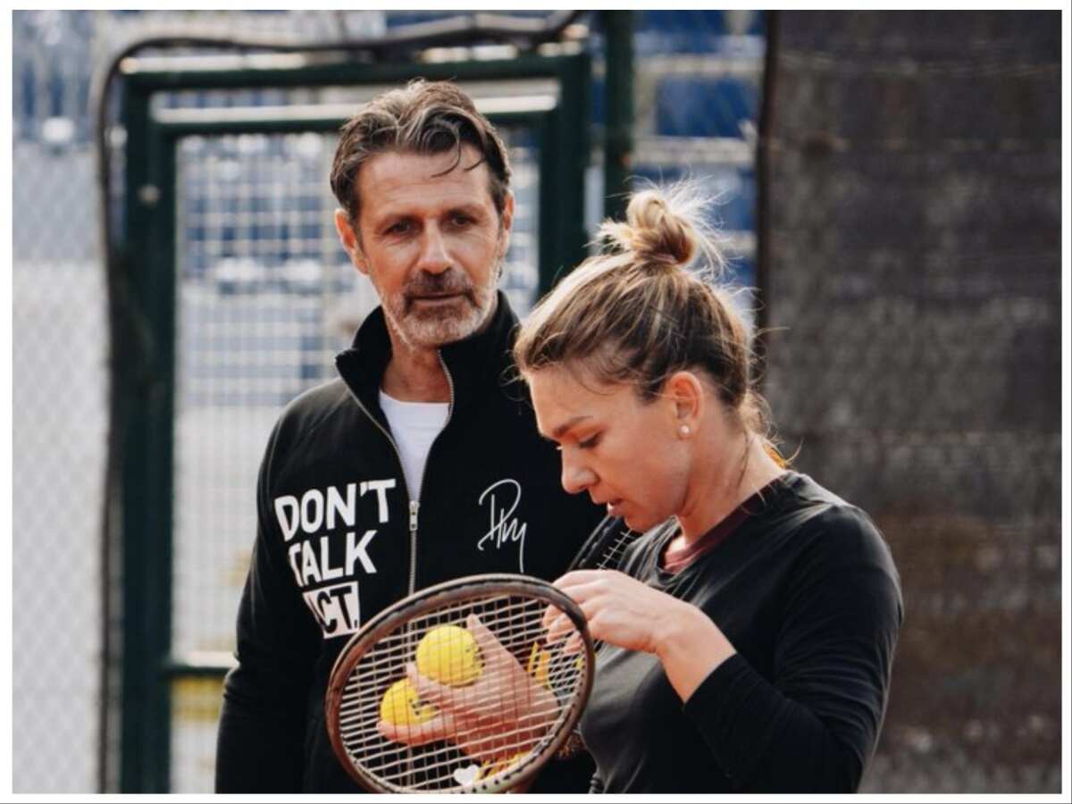 Simona Halep and Patrick Mouratoglou