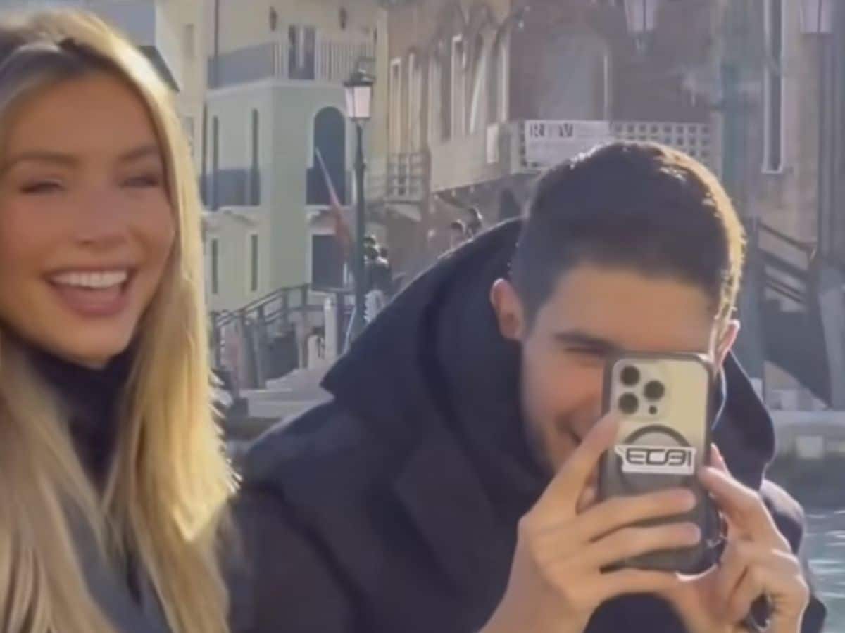 WATCH: Esteban Ocon and new ‘beauty pageant’ girlfriend Flavy Barla mock the paparazzis while touring Venice in gondolas