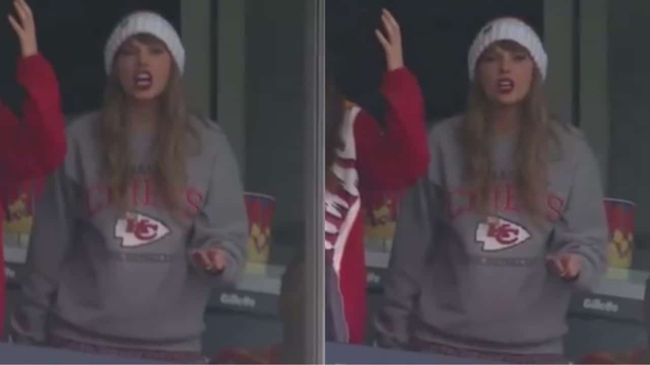 WATCH: “What the f**k!” – Taylor Swift drops an NSFW bomb after boyfriend Travis Kelce takes a massive fall in the end zone during Patriots game