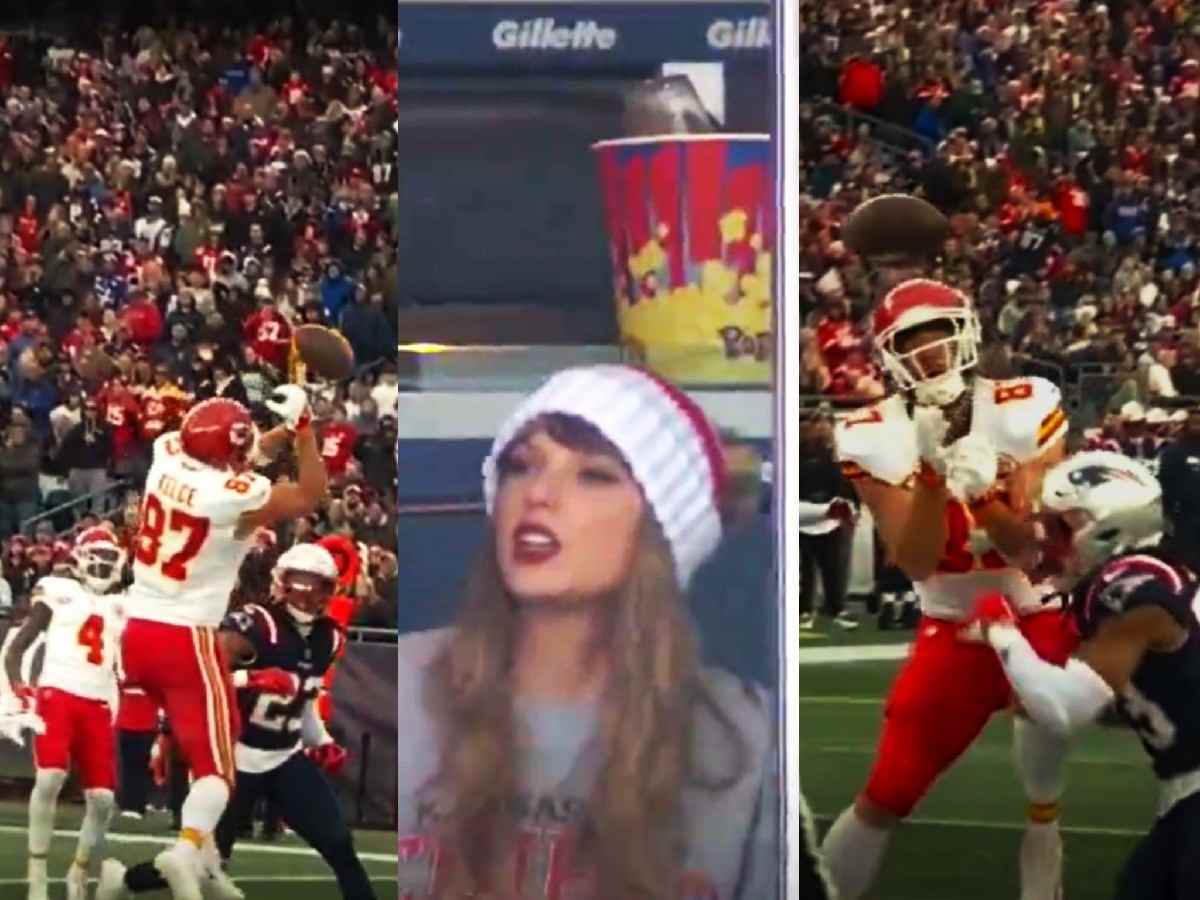 WATCH: Taylor Swift’s ‘priceless’ reaction to boyfriend Travis Kelce dropping an easy TD catch against the Patriots goes viral