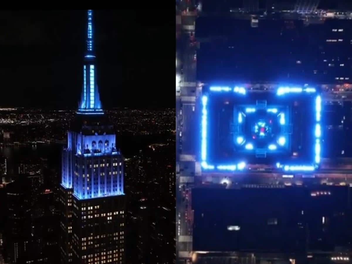 WATCH: New York’s Empire State Building turns ‘blue’ to celebrate Manchester City’s Treble Trophy Tour