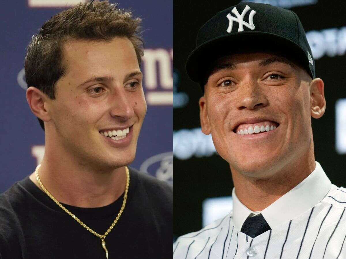 Giants QB Tommy DeVito left AWESTRUCK by Aaron Judge as Yankees captain ...