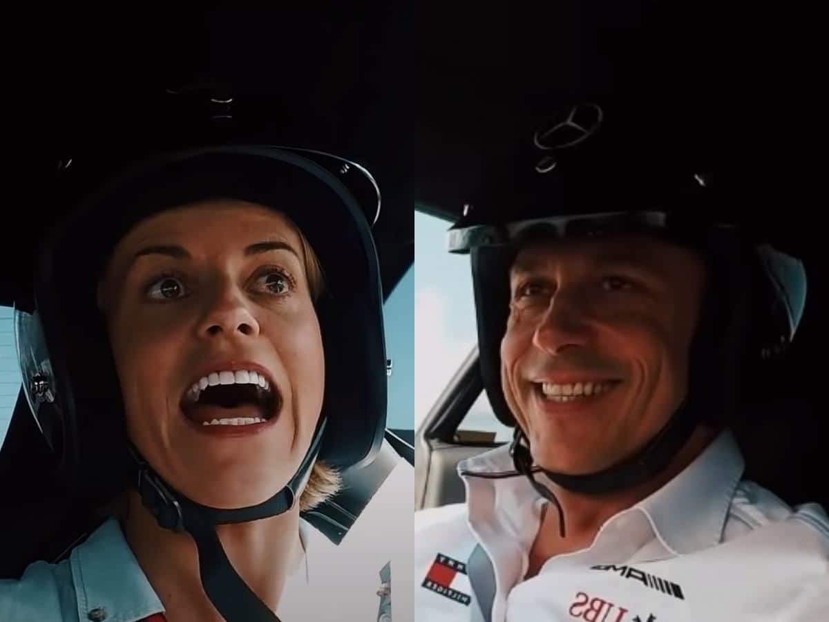 WATCH: Toto Wolff and Susie Wolff try to beat each other at Suzuka in $120k worth Mercedes AMG GT R