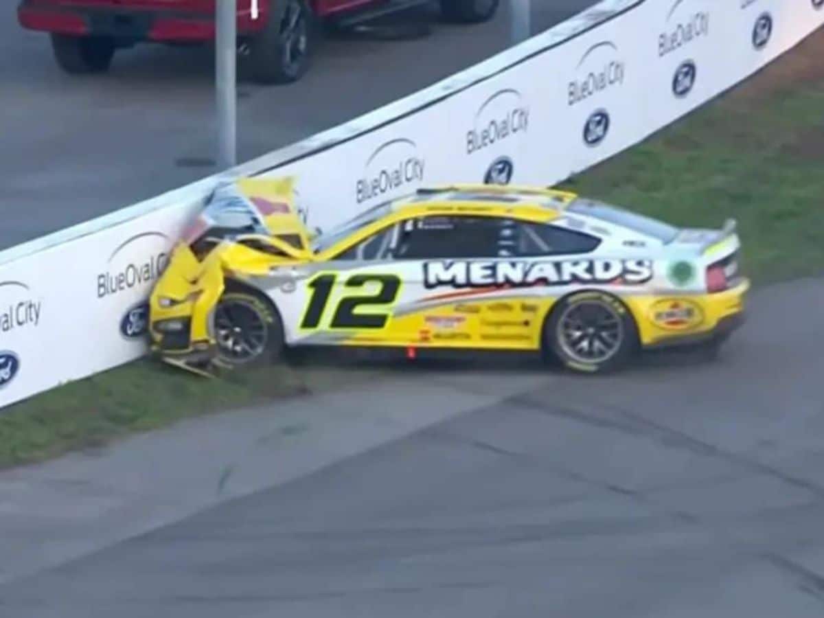 Ryan Blaney into steel wall at Nashville