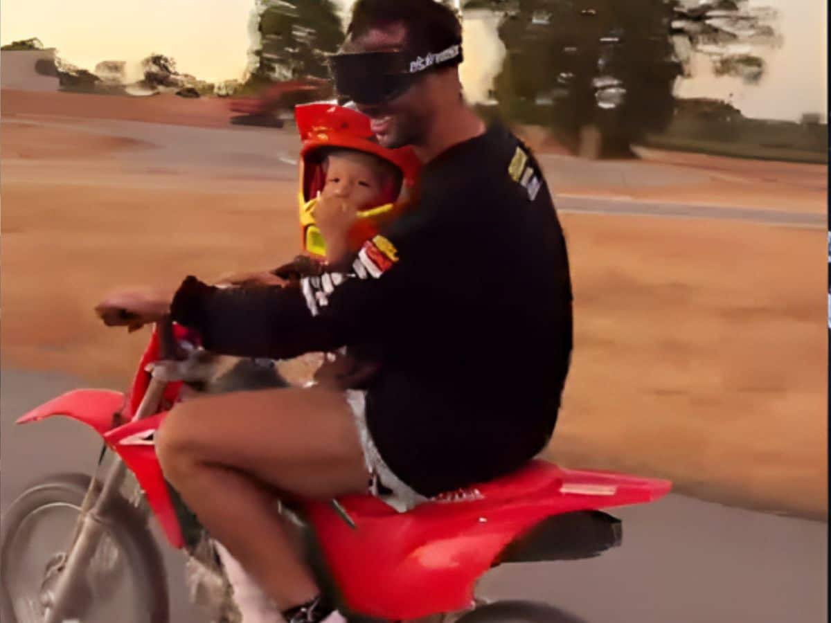 WATCH: Daniel Ricciardo has a pocket bike adventure with his nice