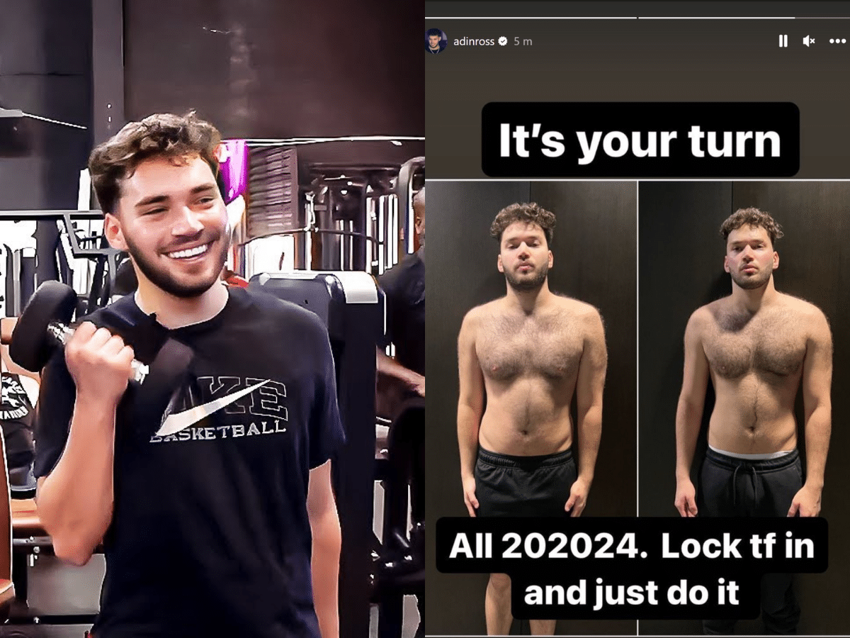 “Adin come back??” Fans react as Adin Ross shows off his incredible gym progress after locking in for a month