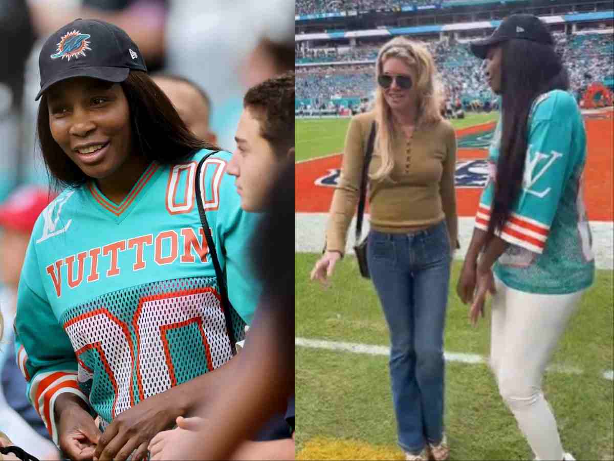 WATCH: Venus Williams has a special celebratory dance at the Hard Rock Stadium as NFL team Miami Dolphins secure their playoff spot