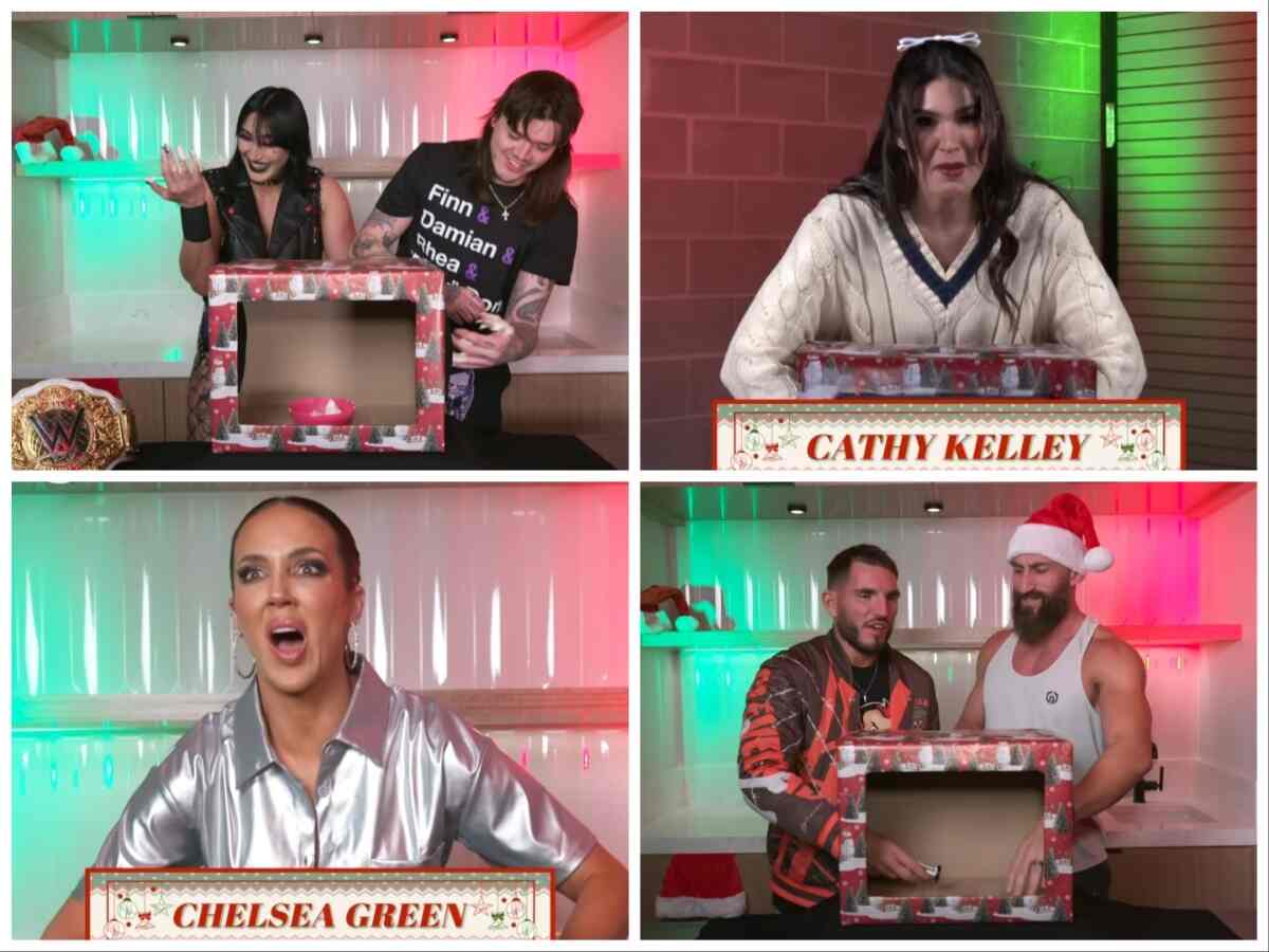 WATCH: Rhea Ripley, Dominik Mysterio and more WWE Superstars indulge in “What’s in the Box” game with a Christmas twist