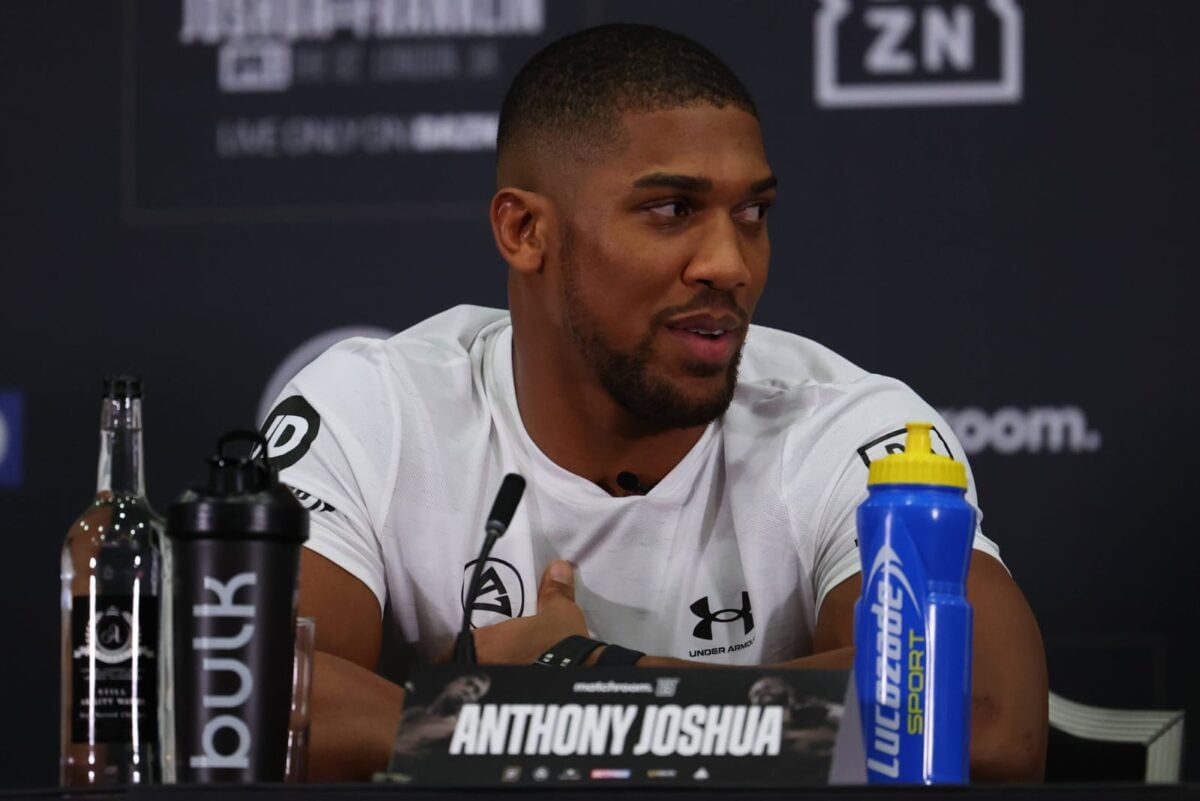 Anthony Joshua and Jarrell Miller