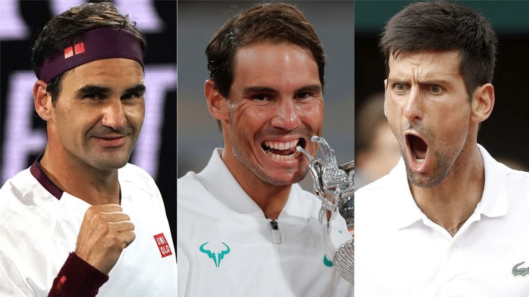 Roger Federer, Rafael Nadal and Novak Djokovic 