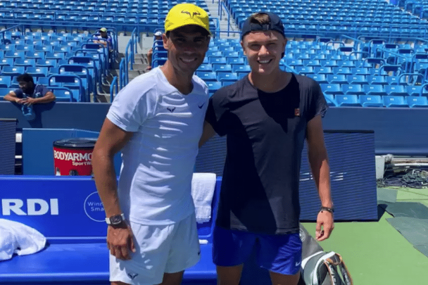 Rafael Nadal and Holger Rune 