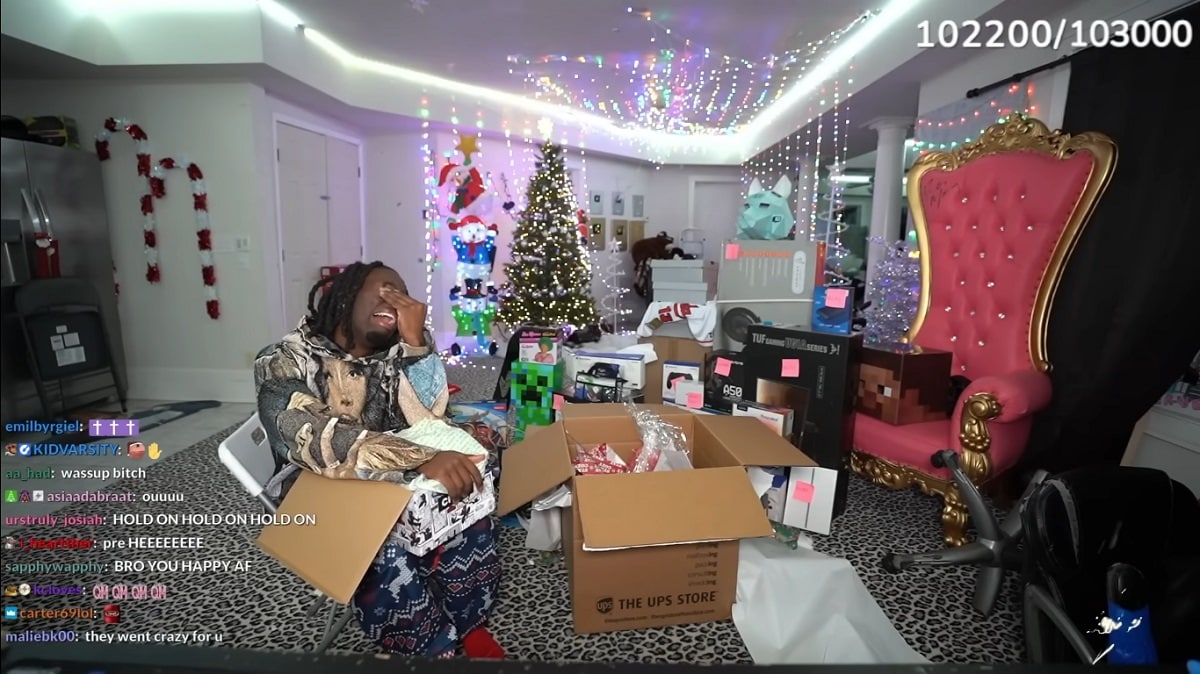 WATCH: $142 Billion worth Dior sent a special custom Christmas gift to Kai Cenat only to upset the popular streamer