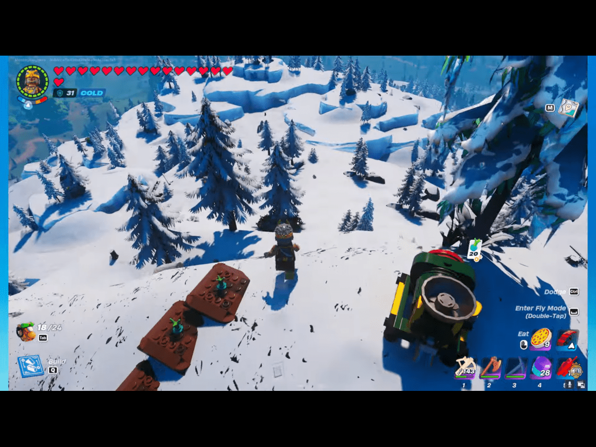 How to survive in the cold in LEGO Fortnite?