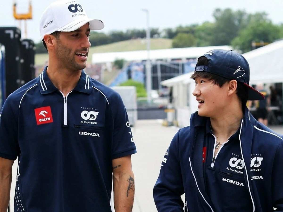 Daniel Ricciardo and Yuki Tsunoda