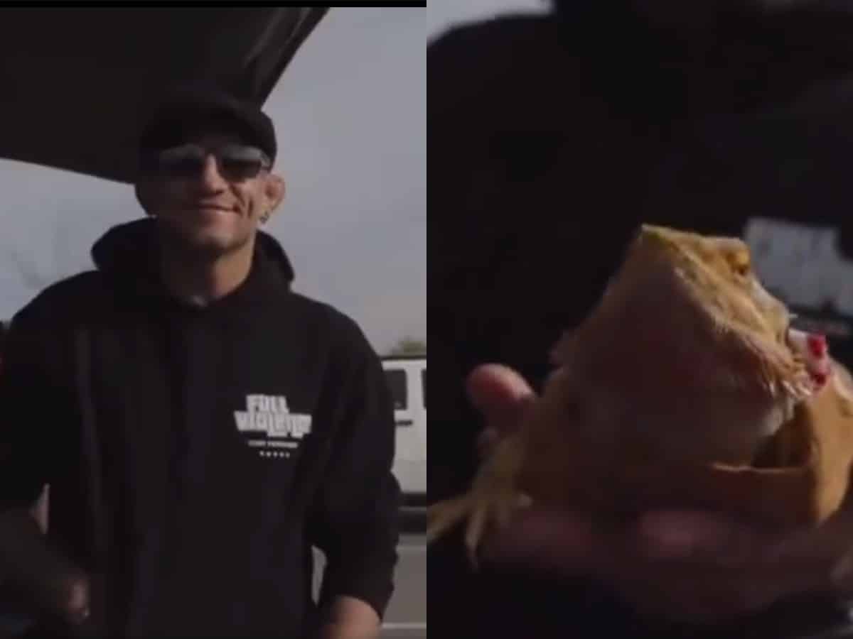 “Wanna see my lizard?” Tony Ferguson SHOCKS fans with questionable companion for UFC 296 fight