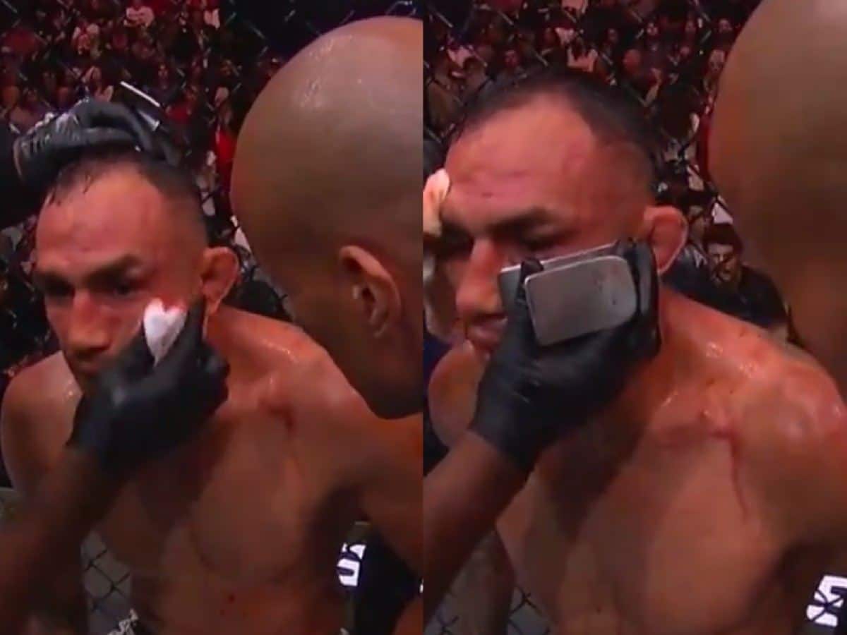 WATCH: “Think of the Boats!” – Ex-Navy SEAL David Goggins’ INTENSE cageside motivation to Tony Ferguson at UFC 296