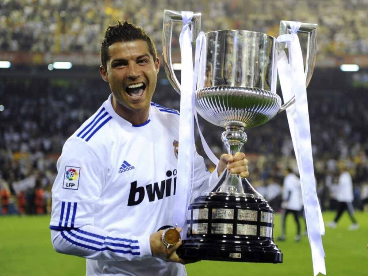 20 April 2011: Cristiano Ronaldo after winning the 2011 Copa del Rey final