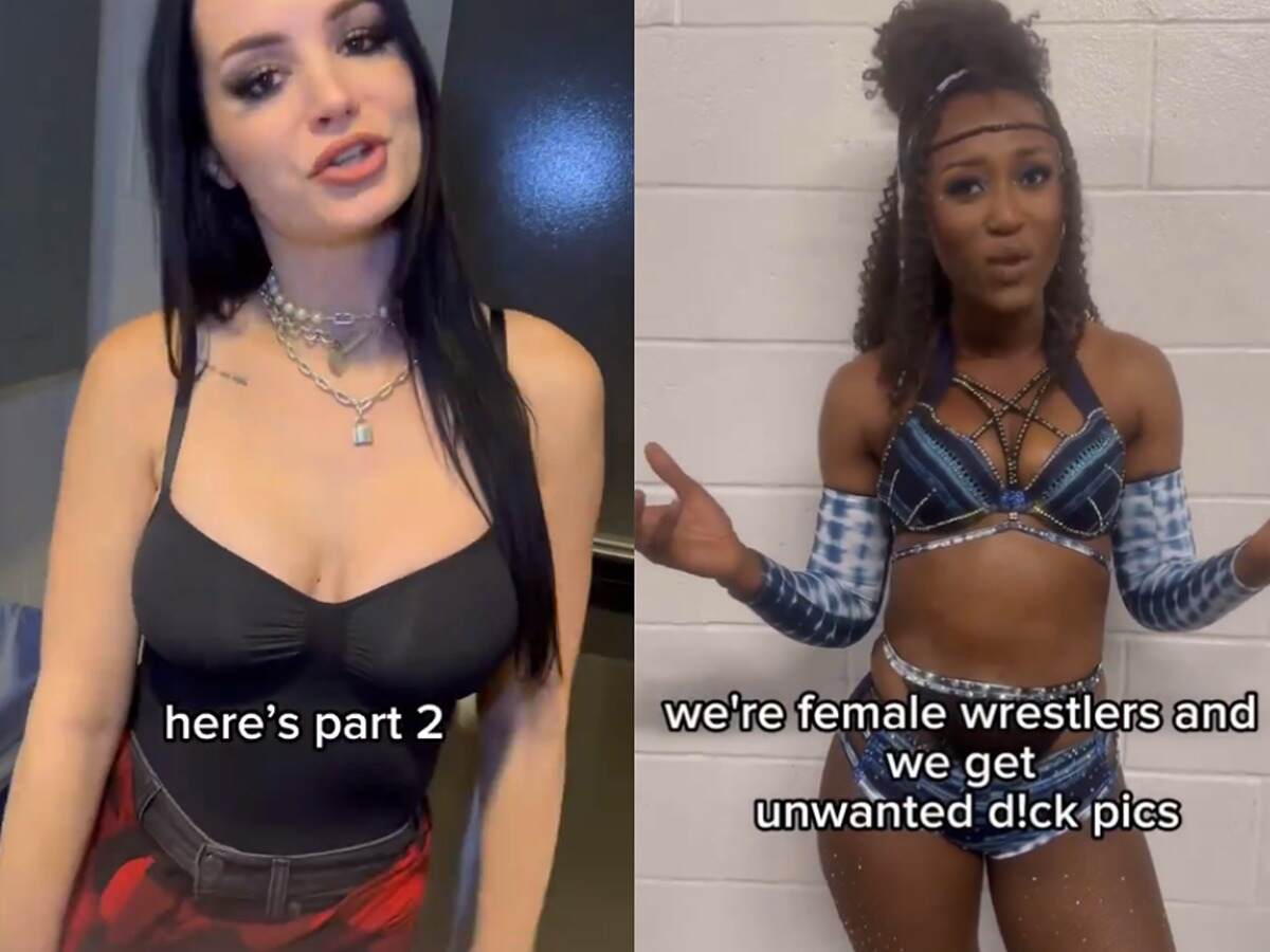 WATCH: “Unwanted d*ck pics,” Saraya continues the female wrestler stereotype trend with other AEW stars 