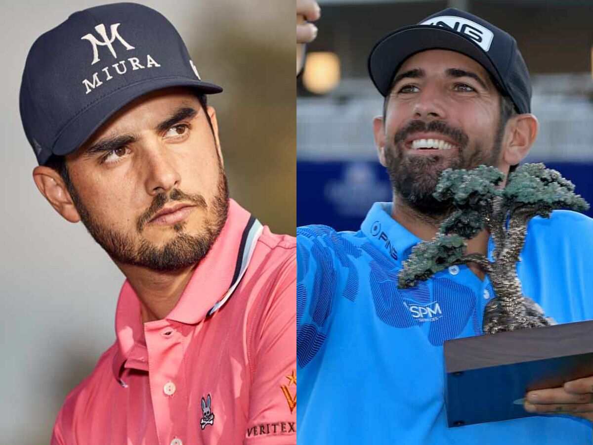 Abraham Ancer (L) and Matthieu Pavon