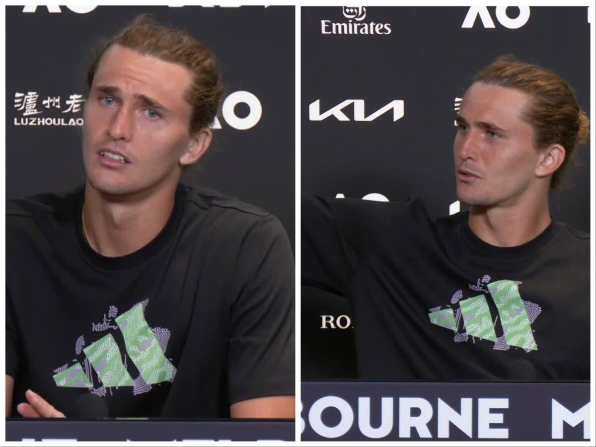 ‘Frustrated’ Alexander Zverev snaps at reporter for quizzing him about domestic violence trial moments after gruesome 5-set encounter