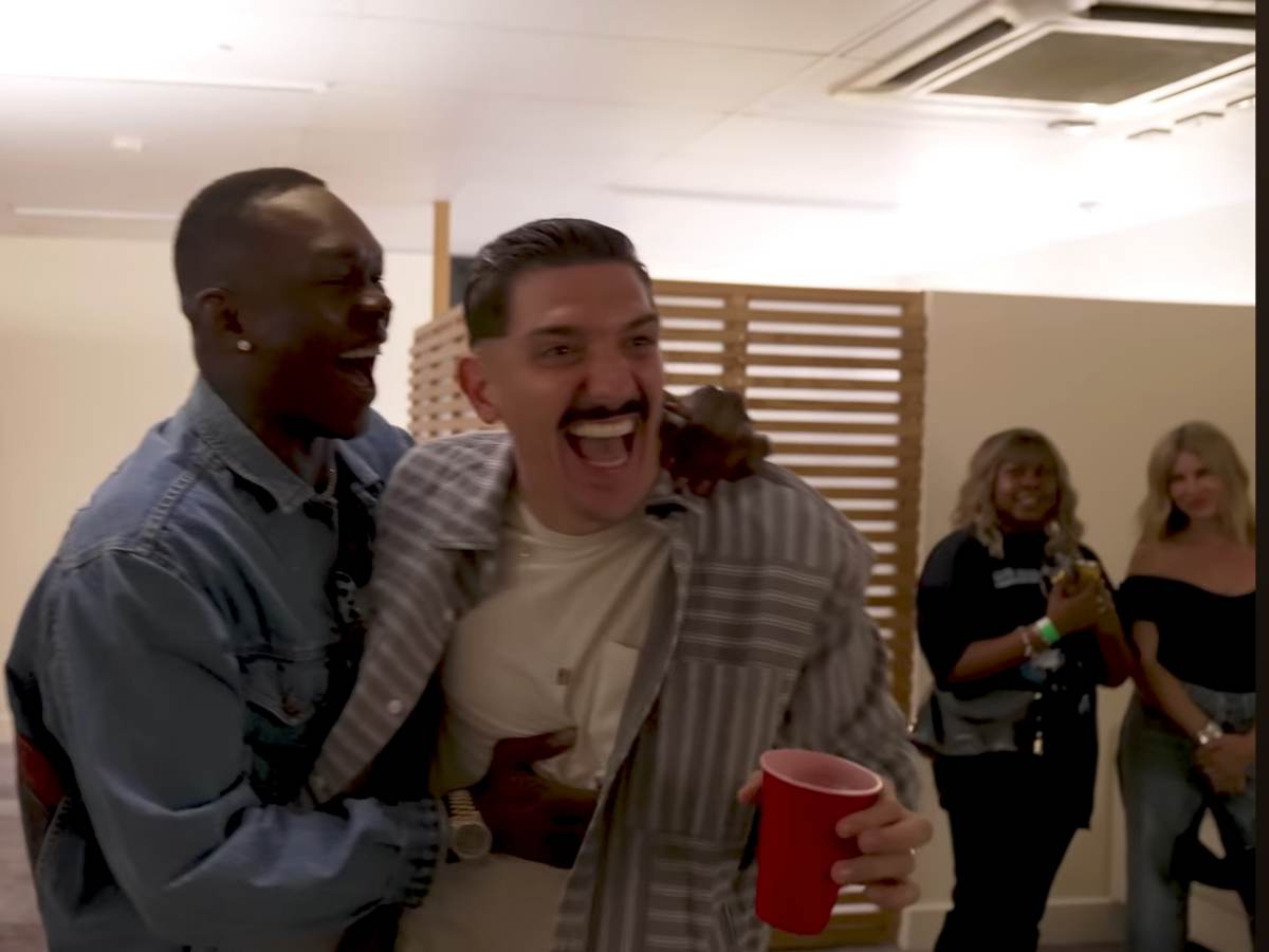 Andrew Schulz and Israel Adesanya in Australia