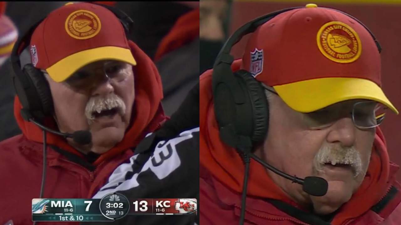 Chiefs HC Andy Reid braves cold snap as his frozen mustache steals the ...