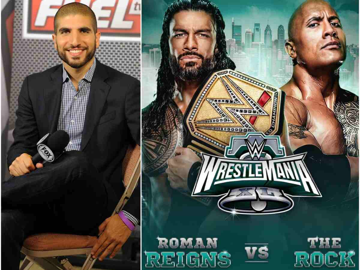 Ariel Helwani and Roman Reigns vs. The Rock