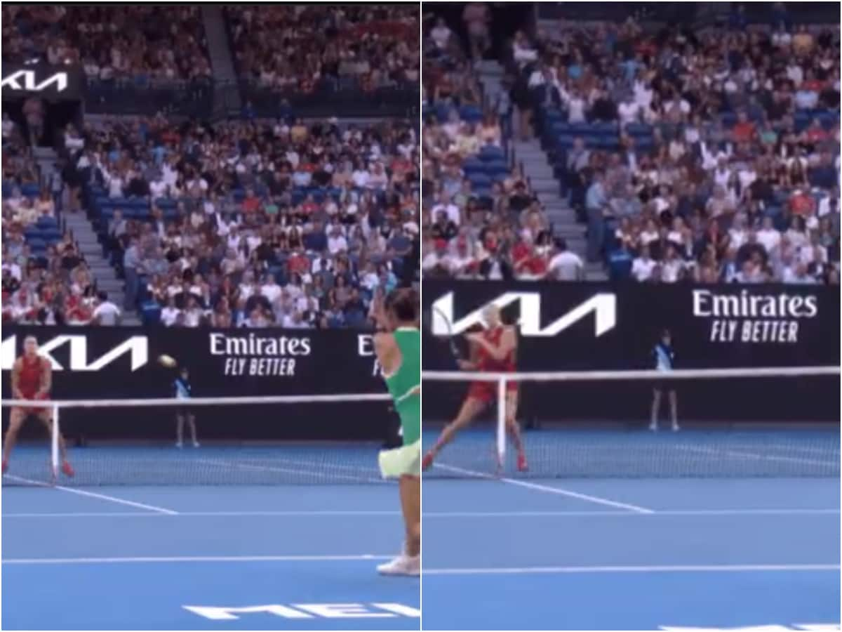 WATCH: Qinwen Zheng attacks Aryna Sabalenka at the net with a huge ‘body blow’ during the Australian Open final