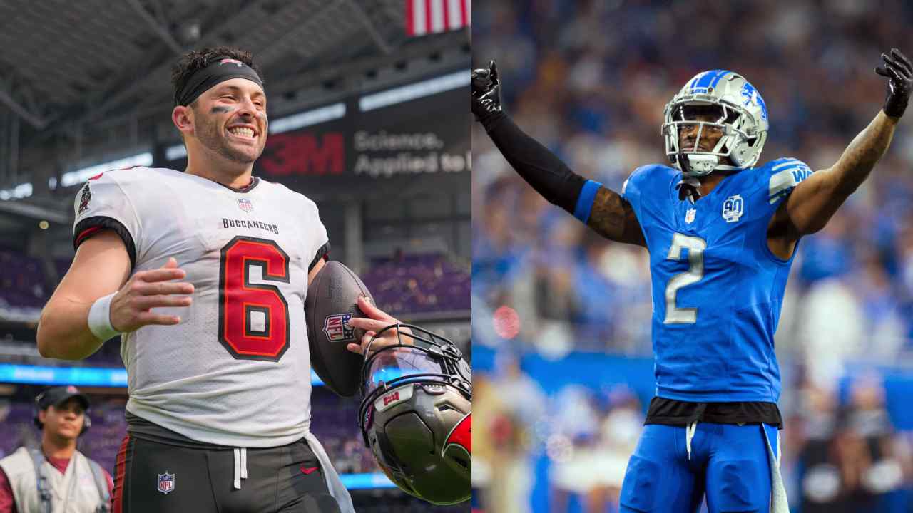 C.J. Gardner-Johnson MOCKS Baker Mayfield in an NSFW rant after picking him off in Lions’ divisional-round victory against Buccaneers