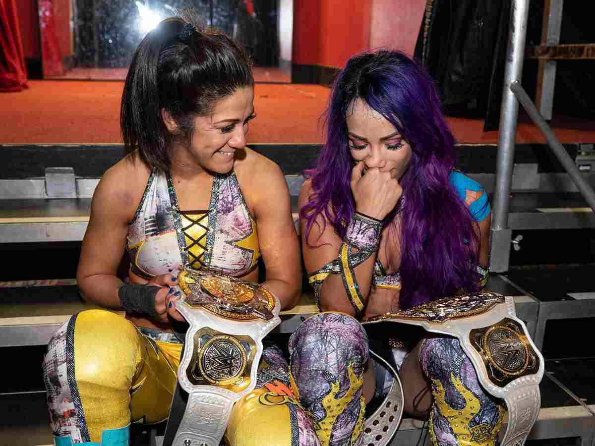 Bayley and Sasha Banks 