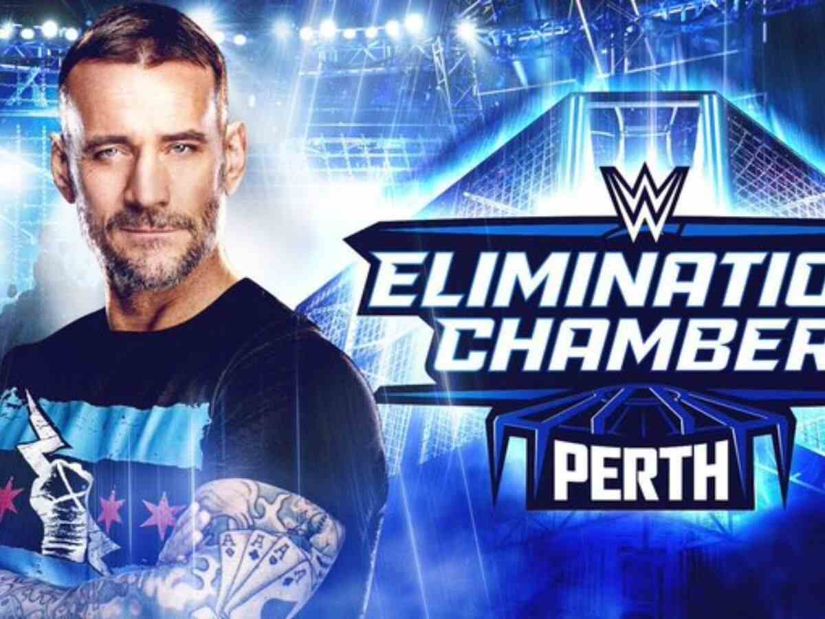 CM Punk on the Elimination Chamber poster