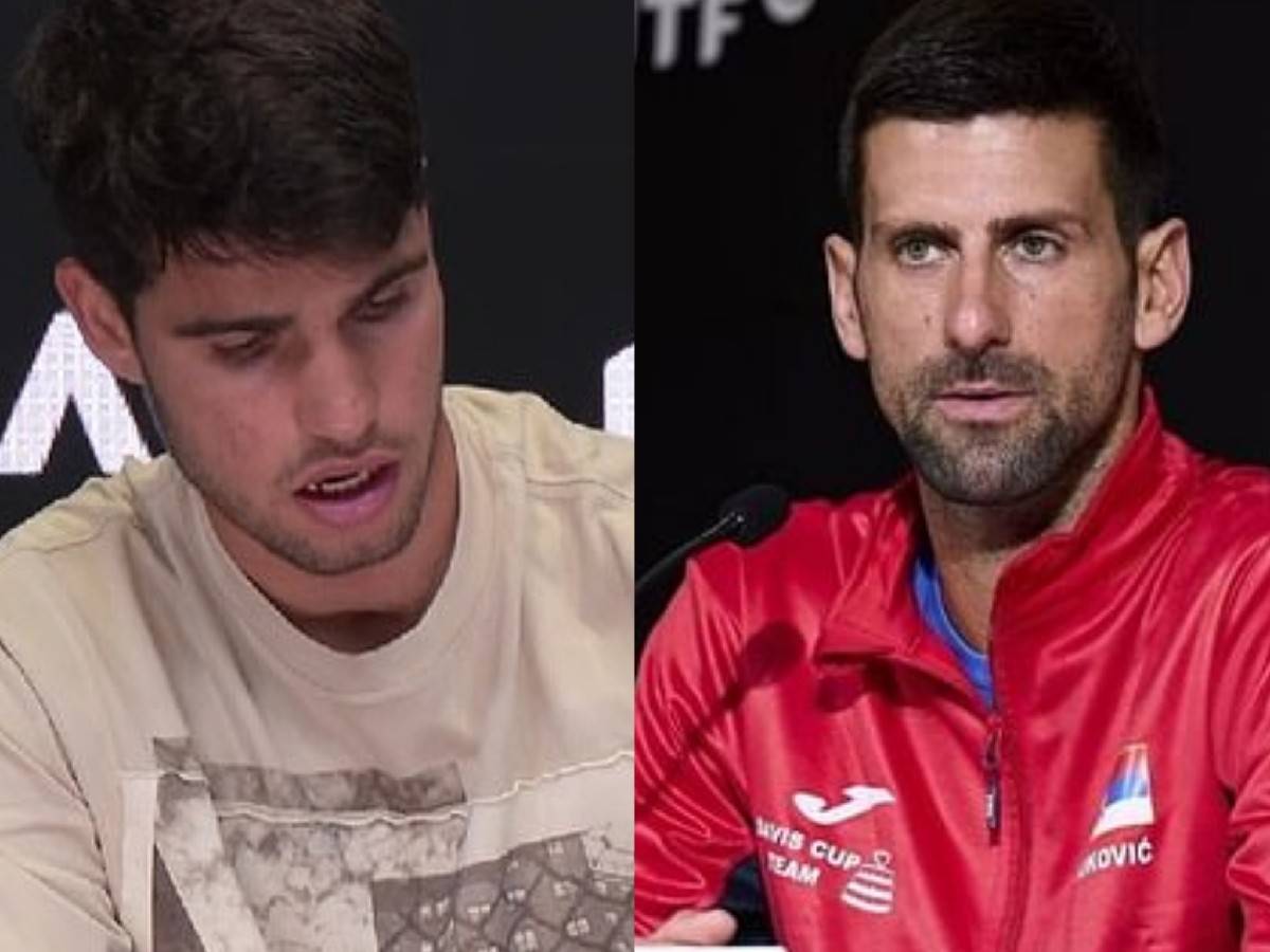 “Novak, he cheats those tests,” Carlos Alcaraz’s evident blood test mark on forearm raises controversy amidst fans as they draw Novak Djokovic comparisons