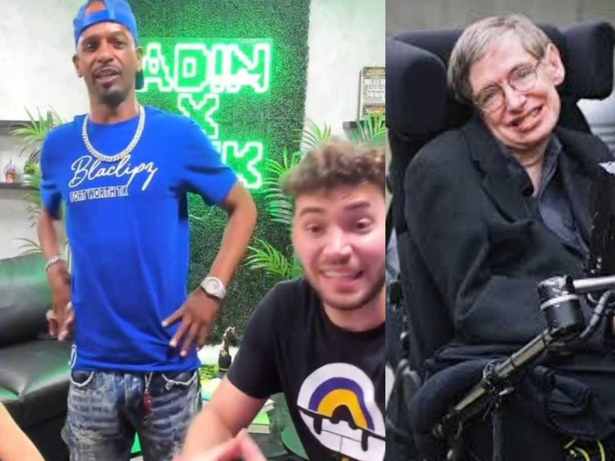 “The man is a motherf*cker,” Charleston White talks about the late Stephen Hawking being on Epstein Island during Adin Ross’ livestream