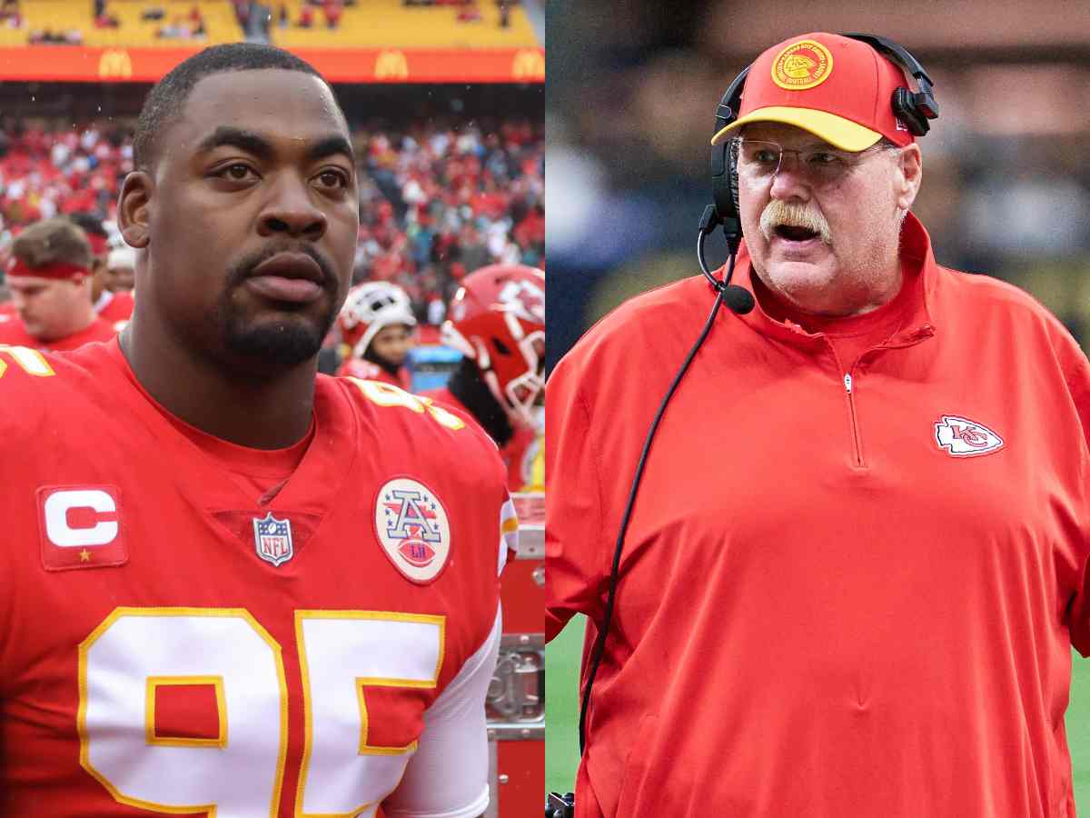 Chris Jones (L) and Andy Reid (R)